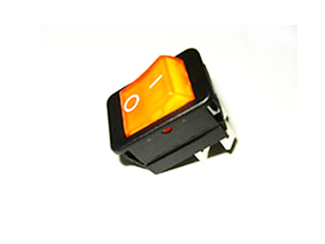 Recessed rocker Black with Orange Fluorescent light 220V 30X22