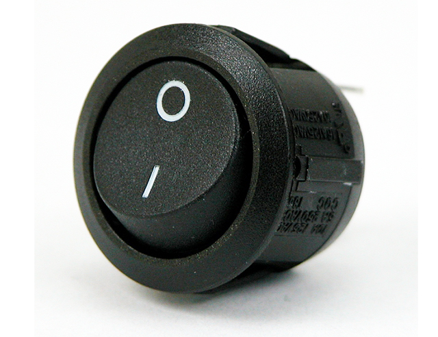 Wipschakelaar 250Vac/6A ø23mm - 2x aan/uit/aan