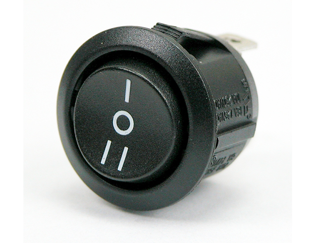 Wipschakelaar 250Vac/6A ø23mm - aan/uit/aan