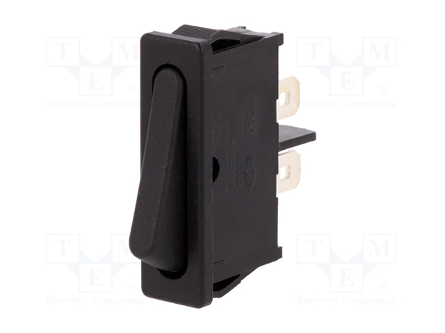 Inbouw wipschakelaar aan-uit Zwart Enkel polig 250V 4A 6.8X27mm