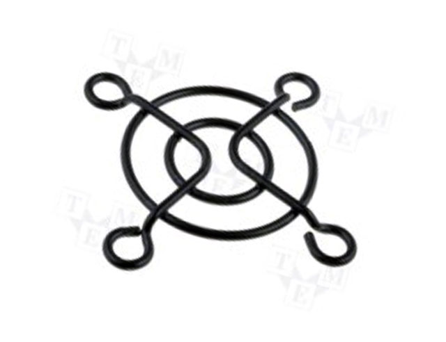 Fan Grill 50x50mm - 3 rings - black