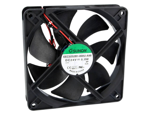 Fan 120x120x25mm 24Vdc 45dBA 152m³ - kogellager Sunon
