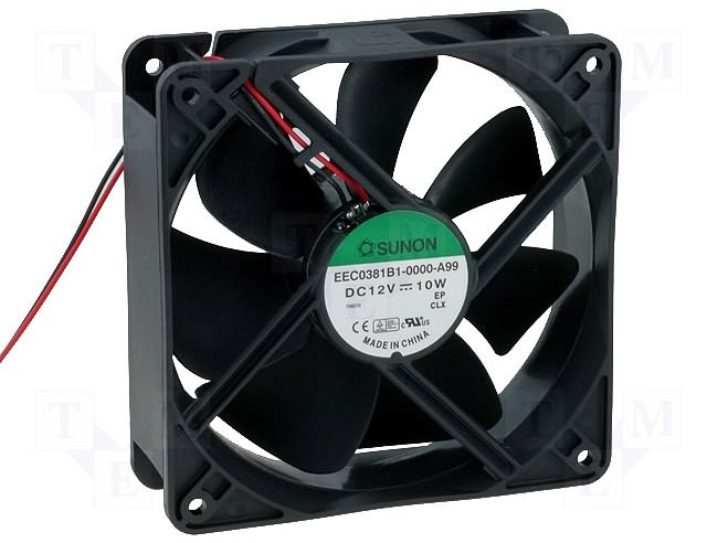 Fan 120x120x38mm 12Vdc 48dBA 234.41m³ double ball bearing