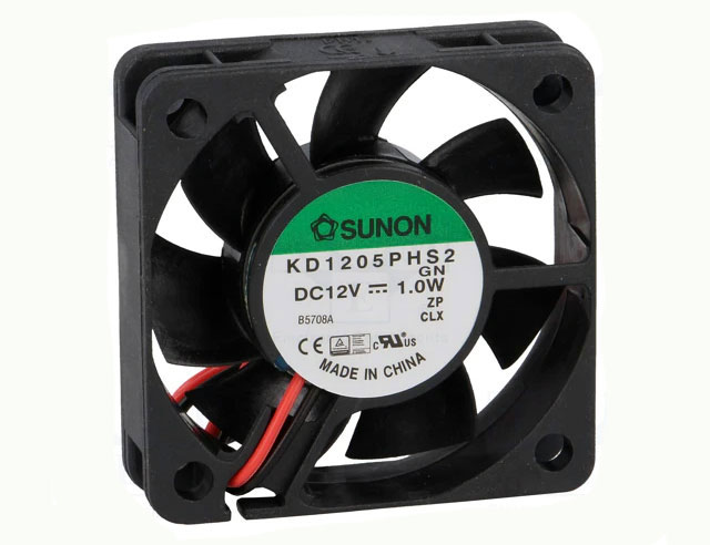 Fan 52x52x15mm 12Vdc 27,0dBA 21,06m³/uur slide bearing Sunon