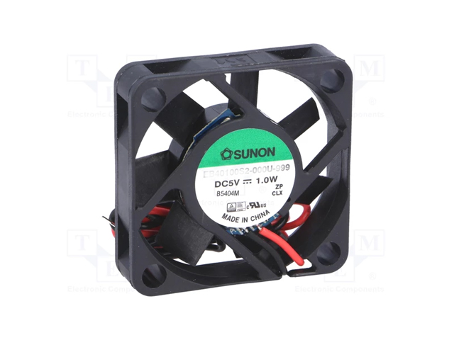 Fan 40x40x10mm 5Vdc 6.2m³/uur 27dBA - Kogellager Sunon