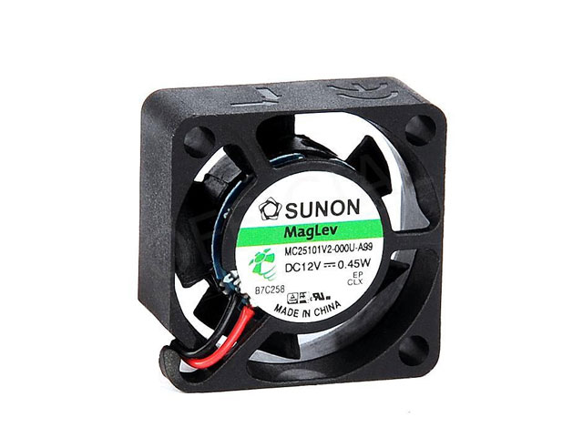 Fan 25x25x10mm 12Vdc 9m³/uur 16dBA ball-bearing Sunon