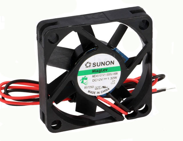 Fan 45x45x10mm 12Vdc 32,0dBA 18,6m³/uur - vapolager Sunon