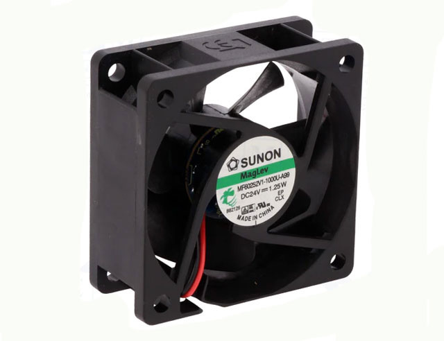 Fan 60x60x25mm 24Vdc 34dBA 39,9m³/uur - slide bearing Sunon